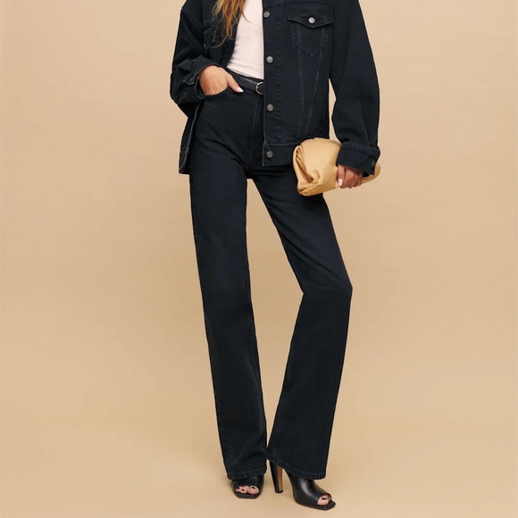 NWT Reformation Wilder High Rise Wide Leg Jeans in Vana - Picture 1 of 6